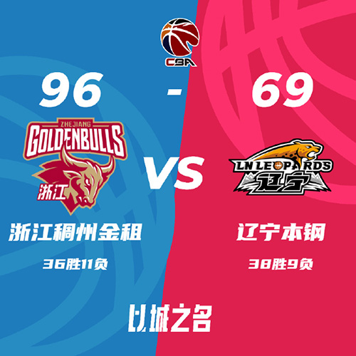 浙江 96 - 69 辽宁