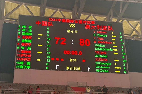中国女篮  72 - 80  澳大利亚女篮