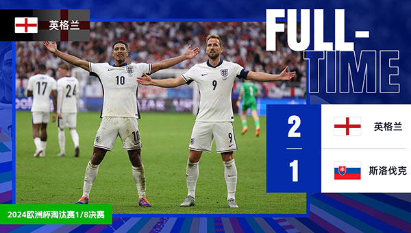 英格兰   2 - 1   斯洛伐克