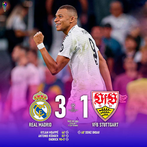 皇家马德里 3 - 1 斯图加特