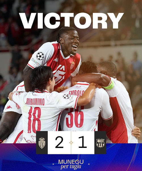 摩纳哥 2 - 1 巴塞罗那
