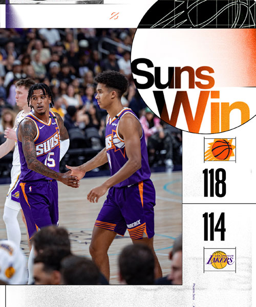 太阳  118 - 114  湖人