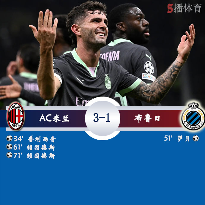 AC米兰 3 - 1 布鲁日